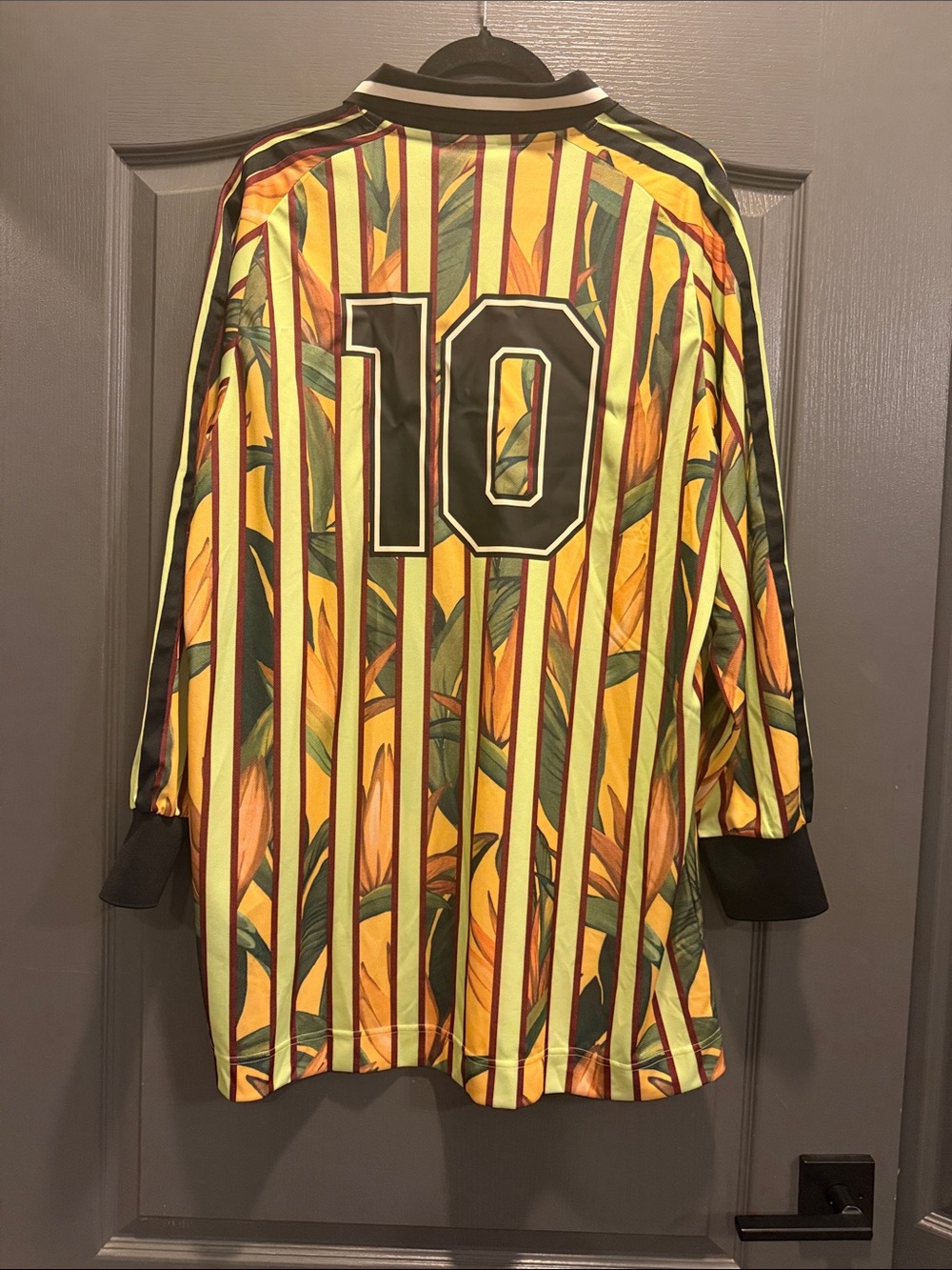 FARM Rio WOMEN’S M Tropical Stripe Polo Dress Yellow, Green, Black NWT - Picture 4 of 8